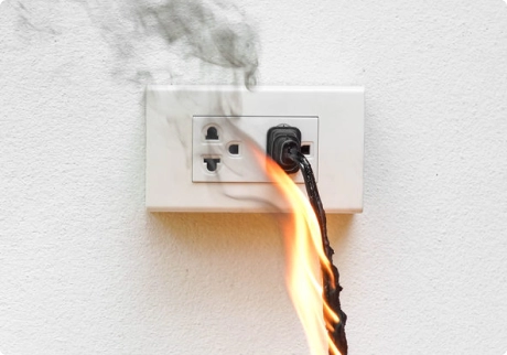 Sparks Or Smoke Coming From An Electrical Device Sparks Or Smoke Coming From An Electrical Device